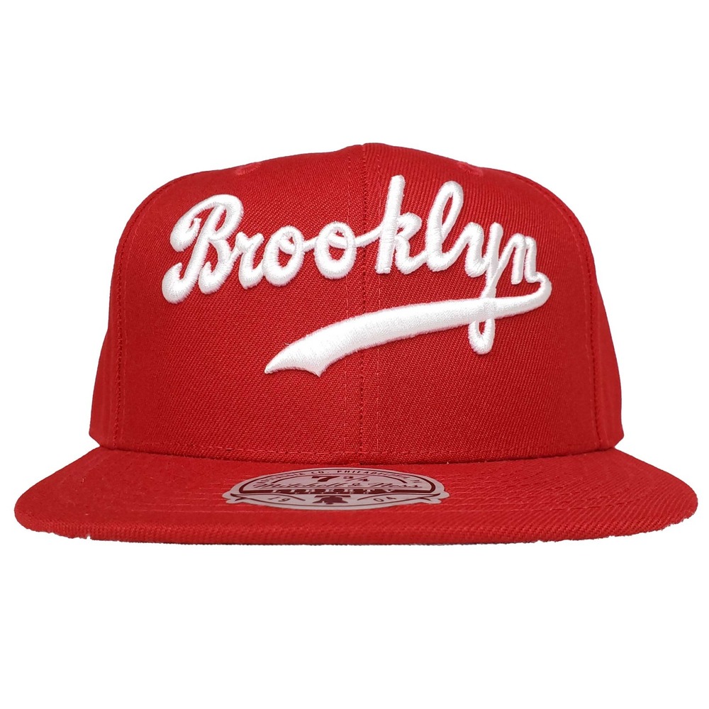 Brooklyn Dodgers Mitchell & Ness MLB Fitted 7 3/4 Liberty Fit Hat Cap Red NWT